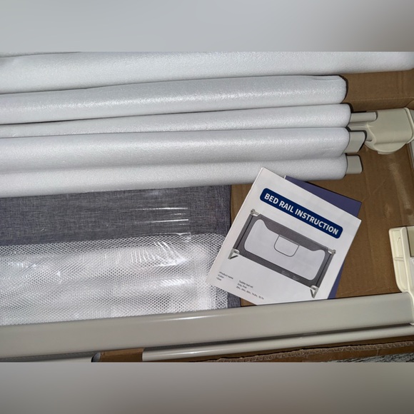 Kids/Baby Gray Bed Safety Side Rail Guard, One Panel, Size 74.8" - Picture 5 of 6